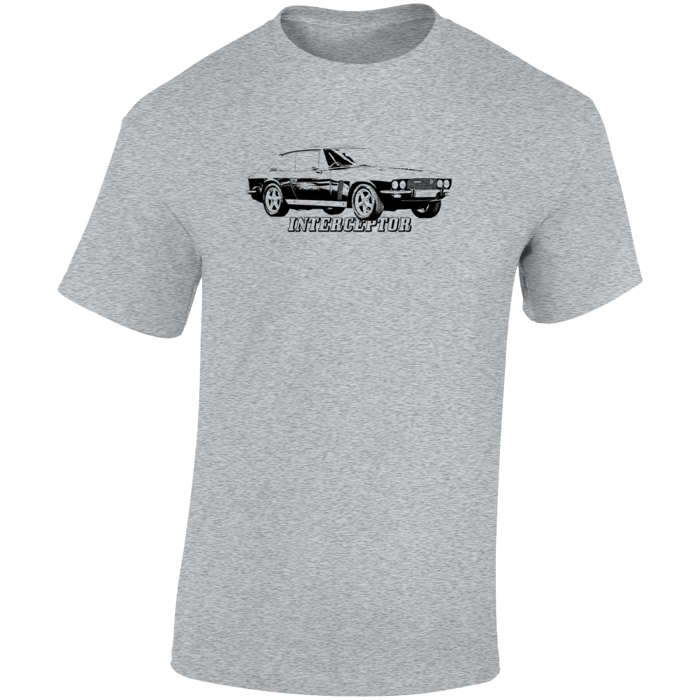 1971 Interceptor Three Quarter Angle View With Model Name Light Color T Shirt