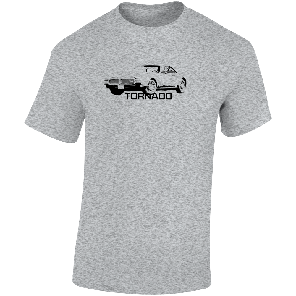 1968 Tornado Three Quarter Angle View With Model Name Light Color T Shirt