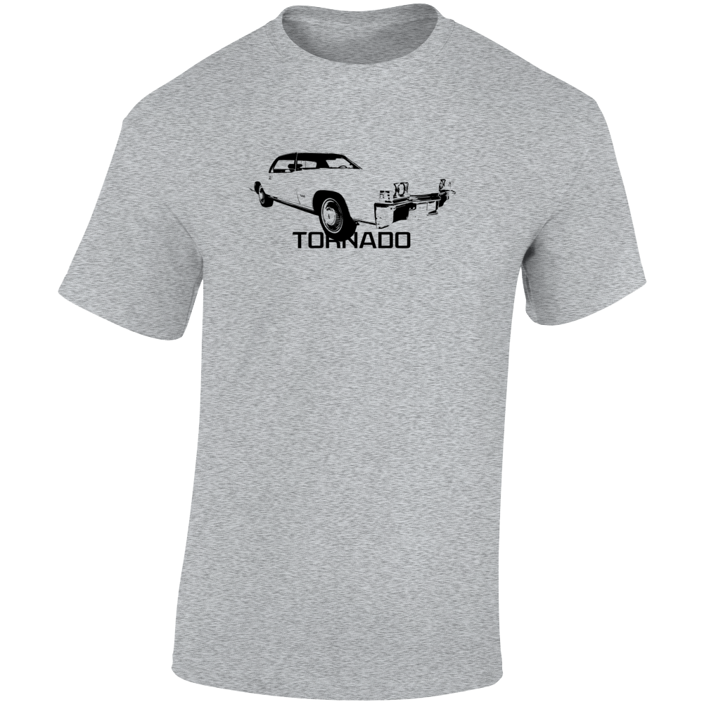 1971 Tornado Three Quarter Angle View With Model Name Light Color T Shirt