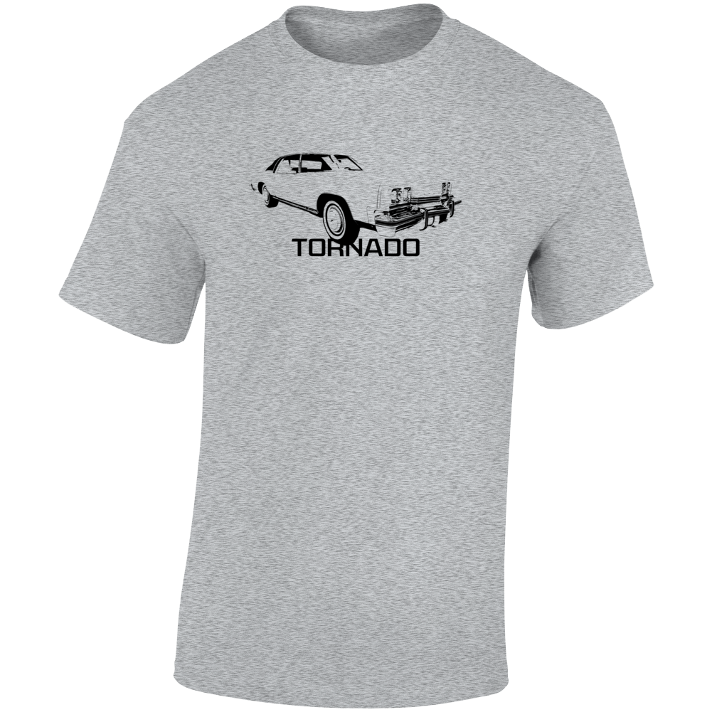 1974 Tornado Three Quarter Angle View With Model Name Light Color T Shirt