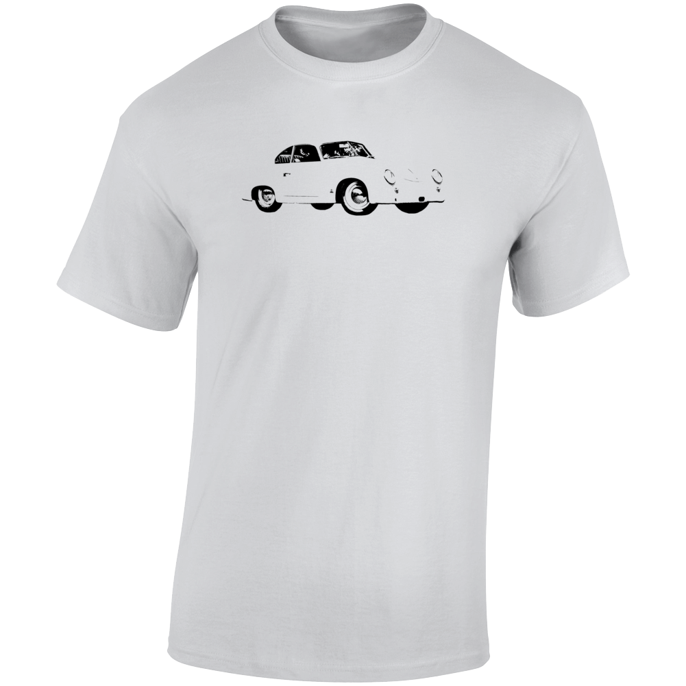 1951 356 Speedster Three Quarter Angle View Light Color T Shirt