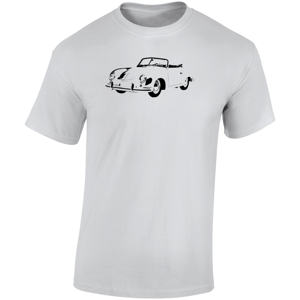 1952 356 Speedster Three Quarter Angle View Light Color T Shirt