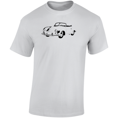 1952 356 Speedster Three Quarter Angle View Light Color T Shirt