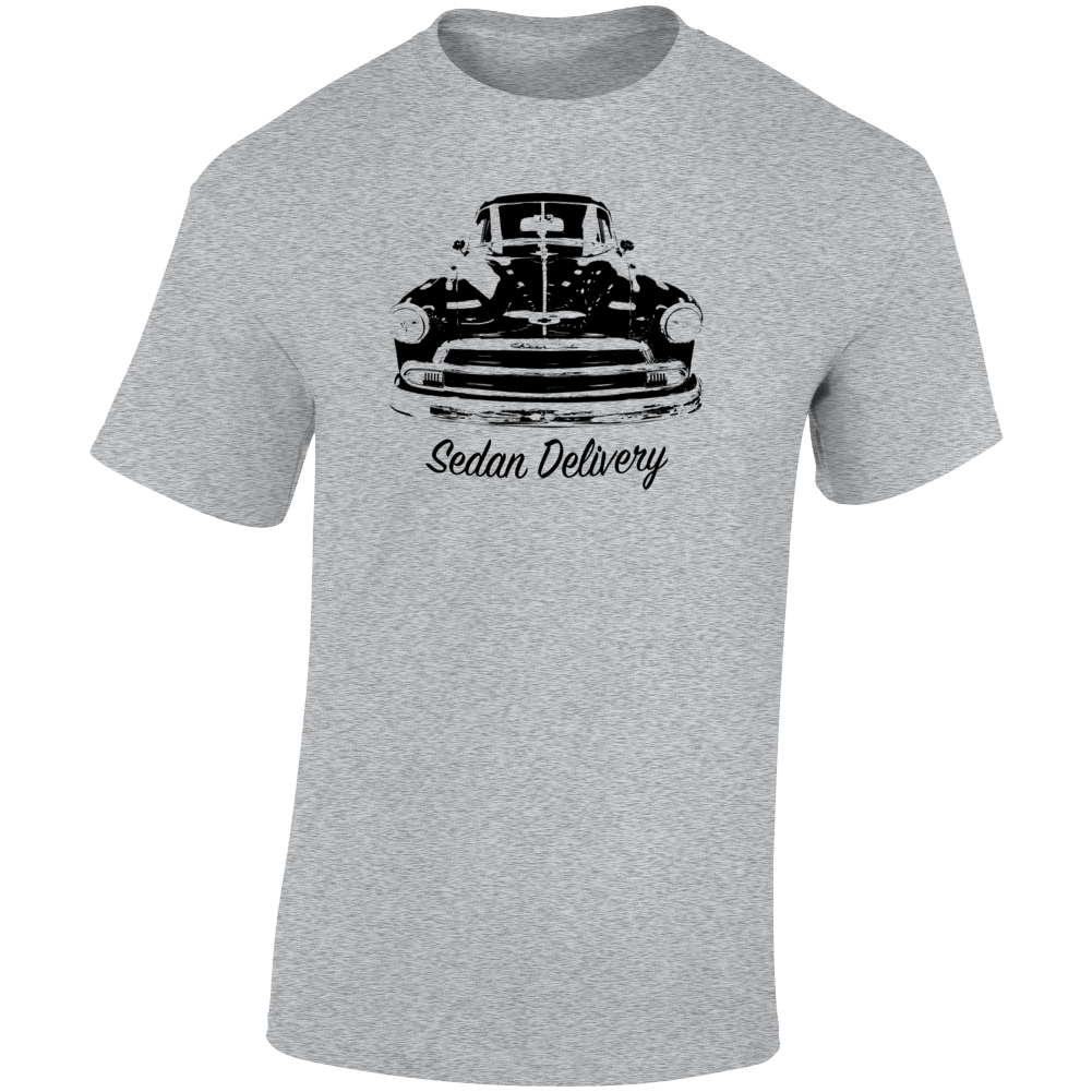 1951 Chevy Sedan Delivery Grill View With Model Name Light Color T Shirt