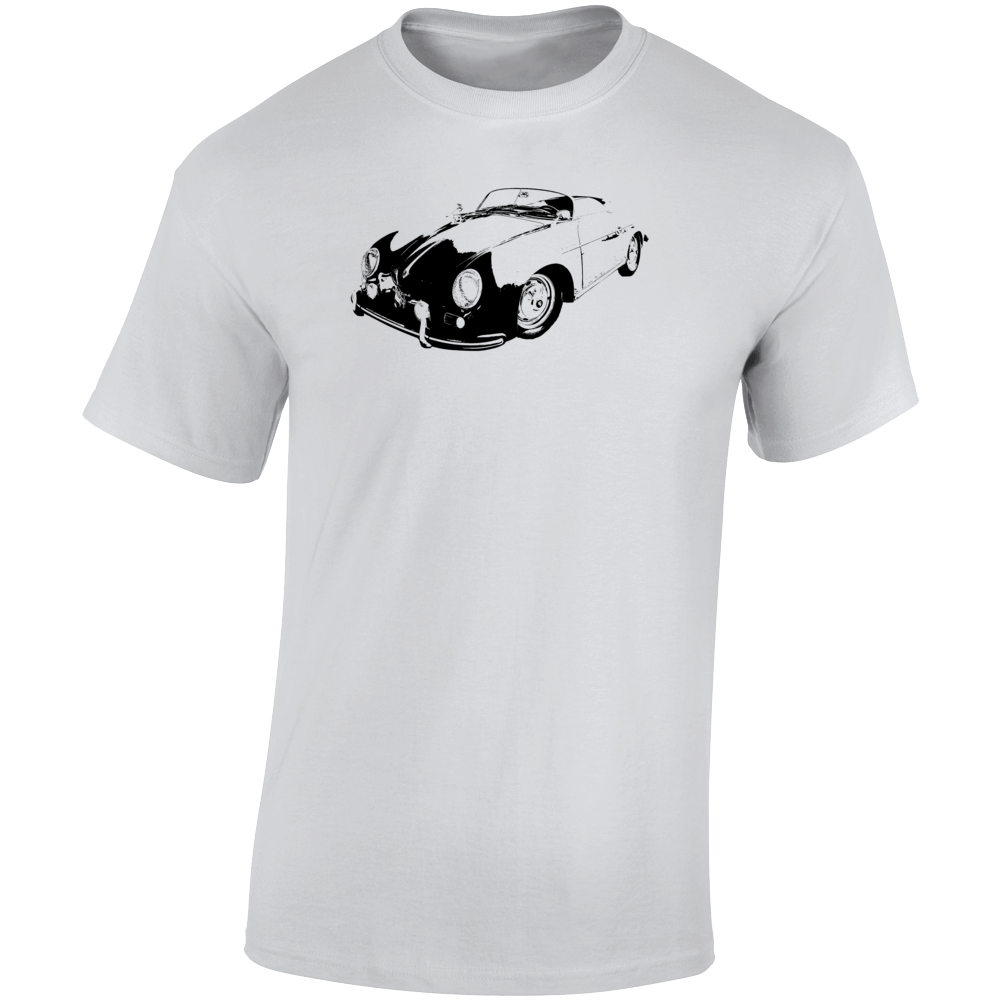 1957 356 Speedster Three Quarter Angle View Light Color T Shirt