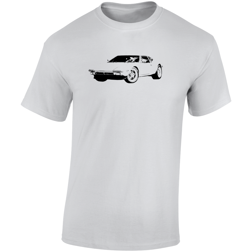 1974 Pantera. Three Quarter Angle View Light Color T Shirt