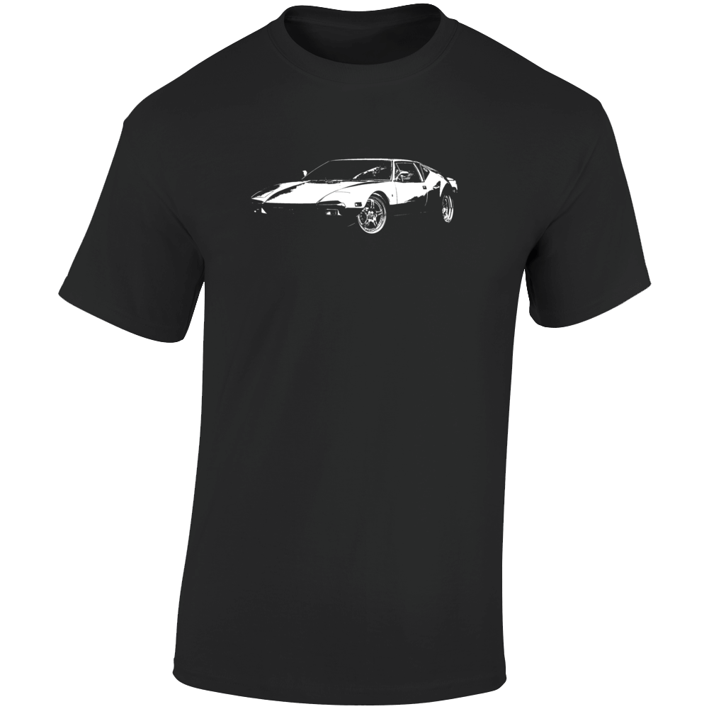 1974 Pantera. Three Quarter Angle View Dark Color T Shirt