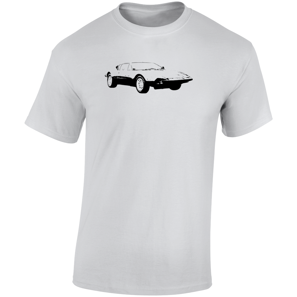 1975 Pantera. Three Quarter Angle View Light Color T Shirt