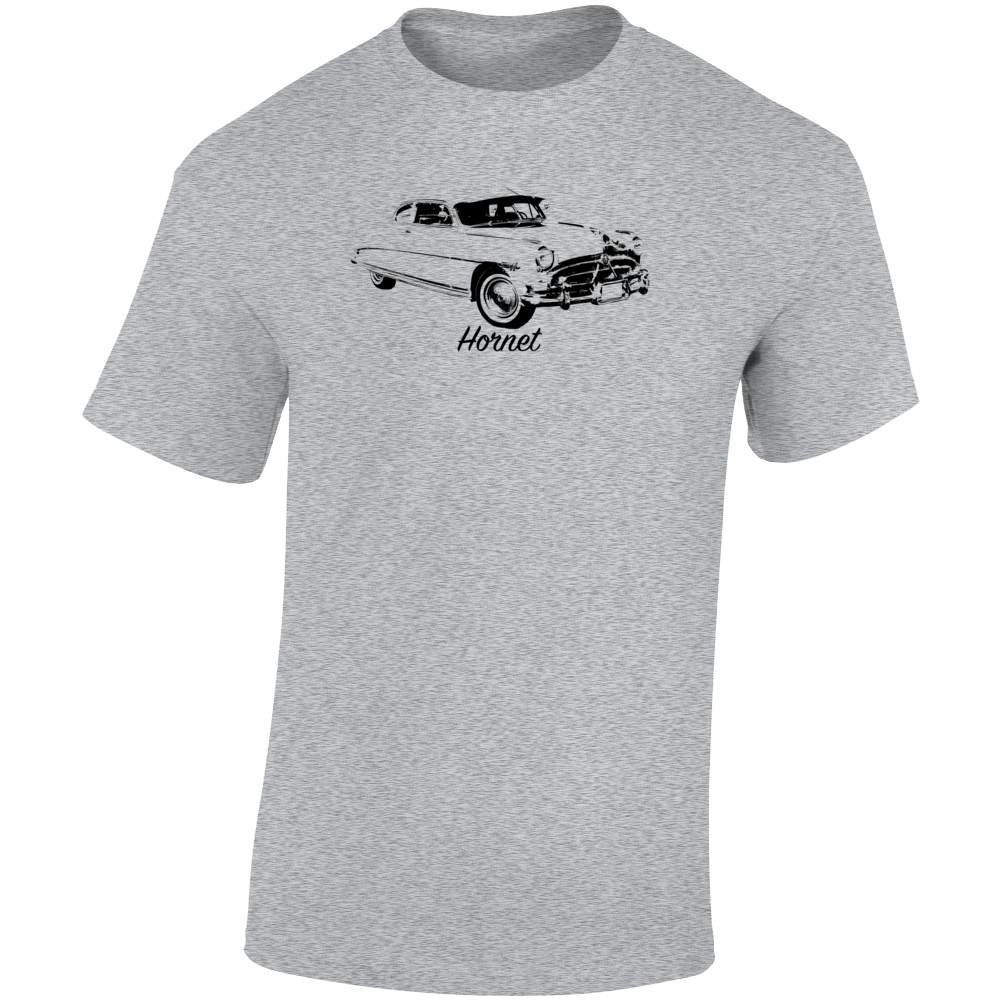 1952 Hornet Three Quarter Angle View With Model Name Light Color T Shirt