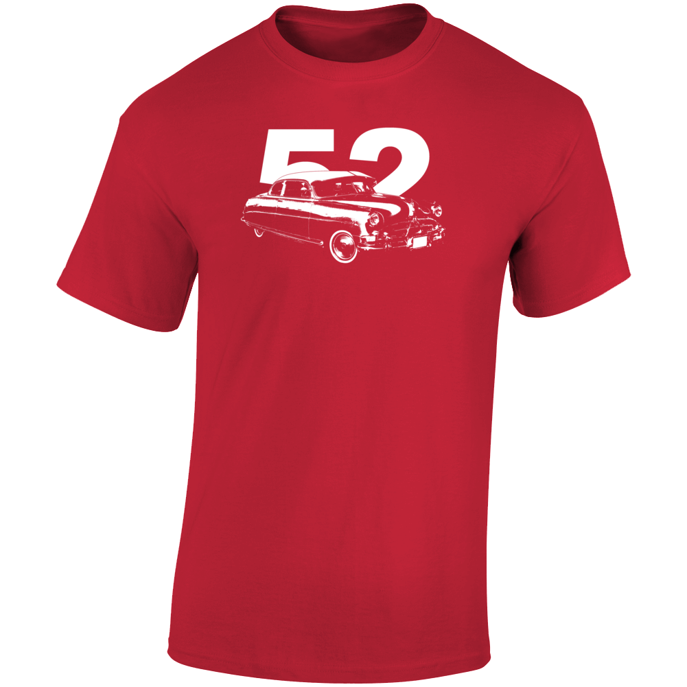 1952 Hornet Three Quarter Angle View With Year Dark Color T Shirt