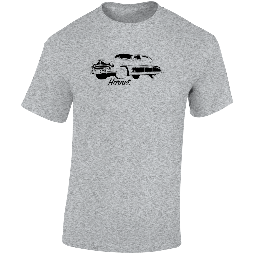 1953 Hornet Three Quarter Angle View With Model Name Light Color T Shirt