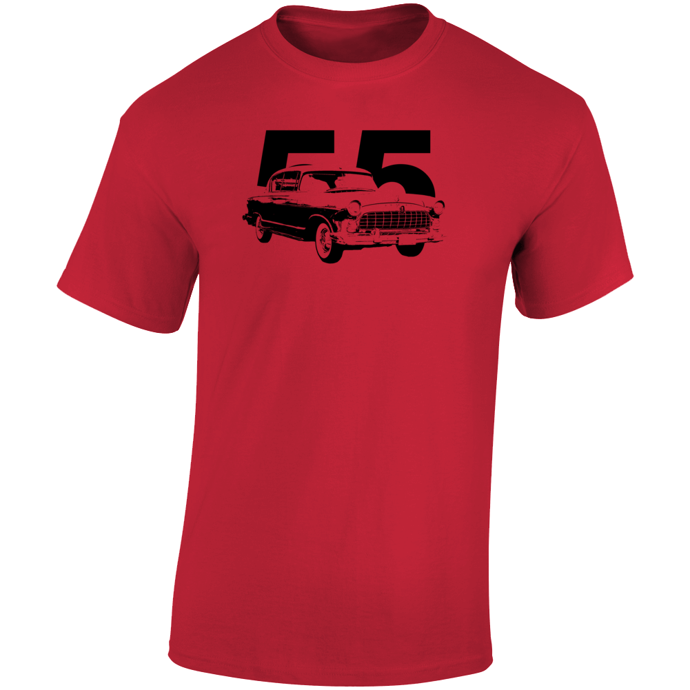1955 Hornet Three Quarter Angle View With Year Light Color T Shirt