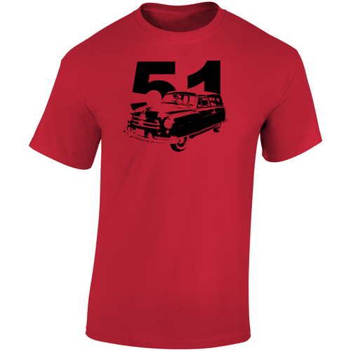 1951 Rambler Deliveryman Three Quarter Angle View With Year Light Color T Shirt