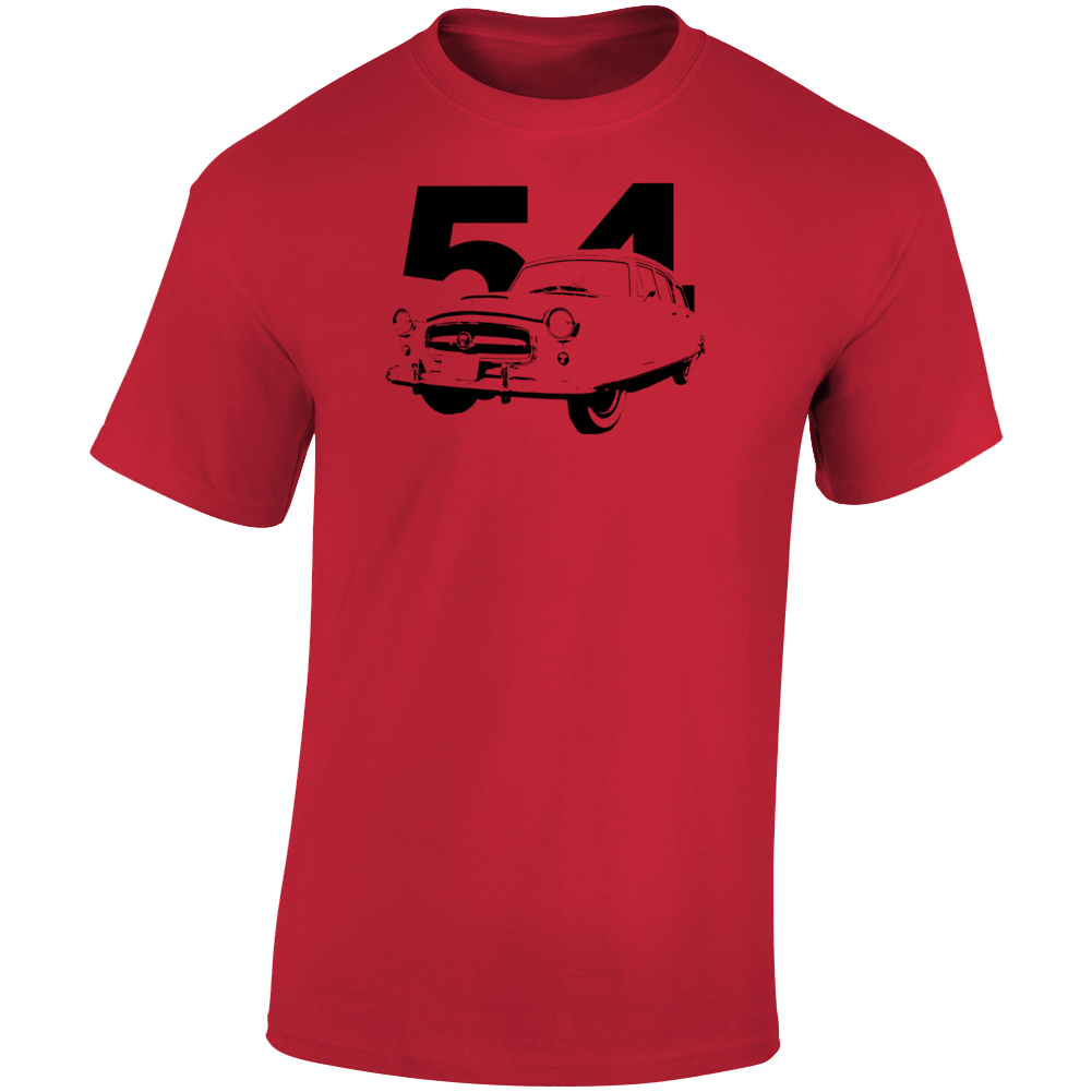 1954 Rambler Three Quarter Angle View With Year Light Color T Shirt