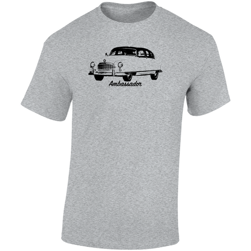 1950 Ambassador Three Quarter Angle View With Model Name Light Color T Shirt