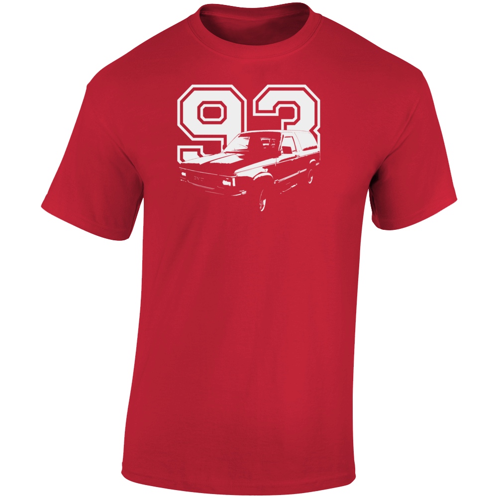 1993 Jimmy Three Quarter Angle View With Year Dark Color T Shirt