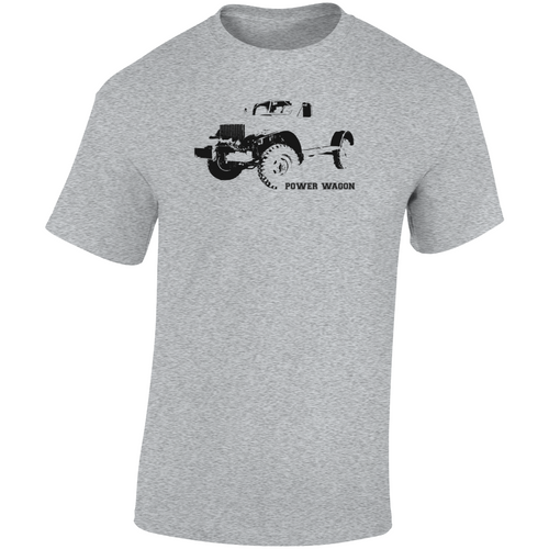 1952 Power Wagon Three Quarter Angle View With Model Name Light Color T Shirt