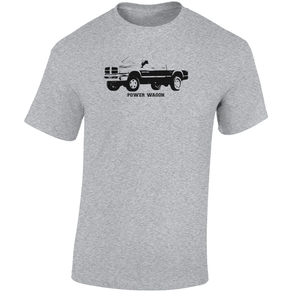 2007 Power Wagon Three Quarter Angle View With Model Name Light Color T Shirt