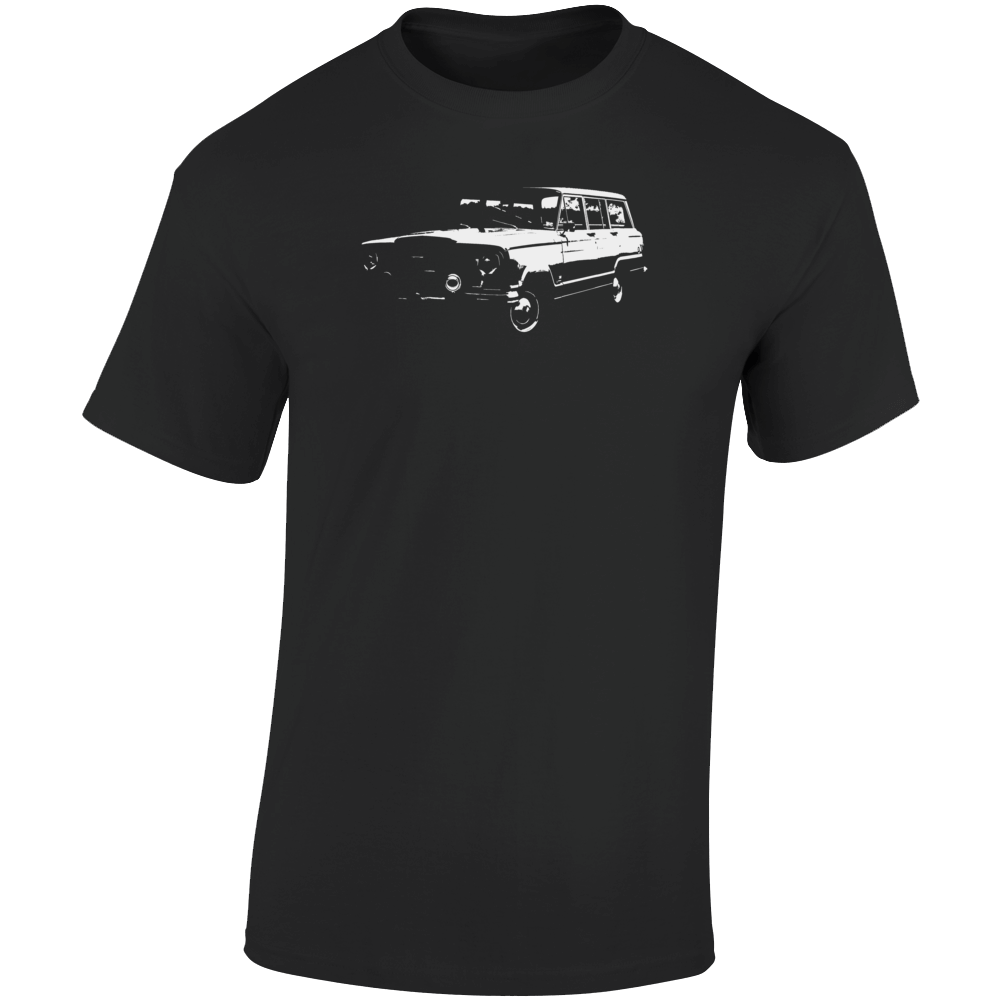 1970 Wagoneer Three Quarter Angle View Dark Color T Shirt