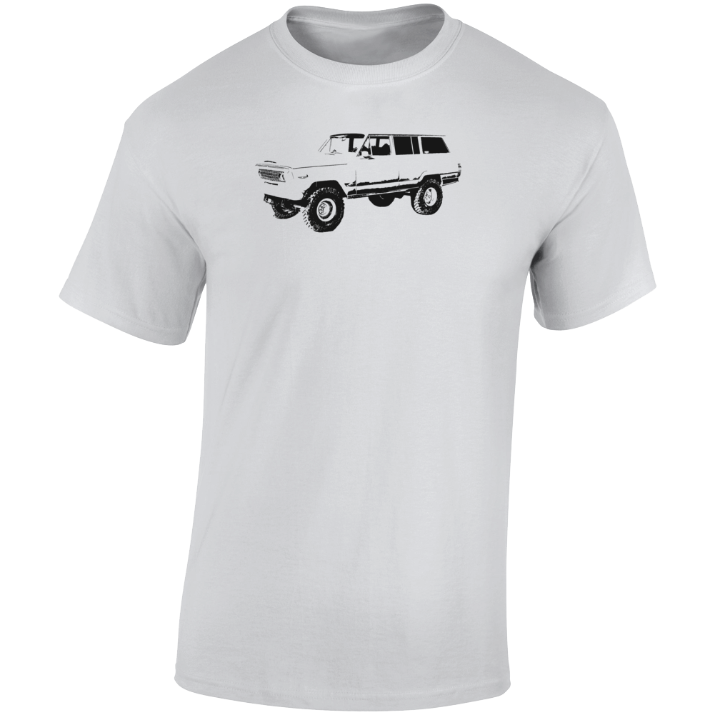 1974 Wagoneer Three Quarter Angle View Light Color T Shirt