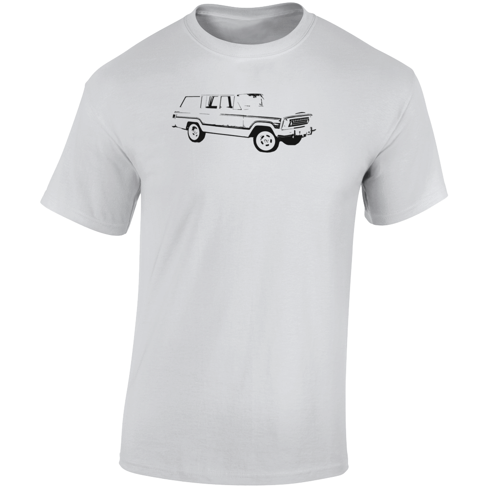 1975 Wagoneer Three Quarter Angle View Light Color T Shirt
