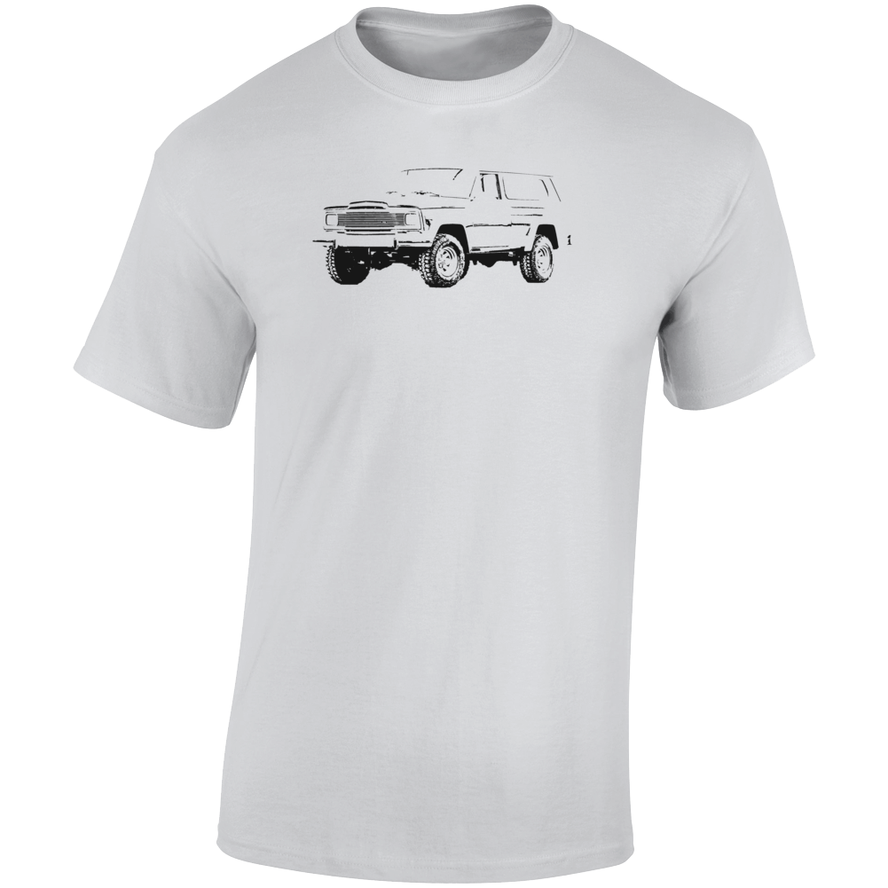 1978 Wagoneer Three Quarter Angle View Light Color T Shirt