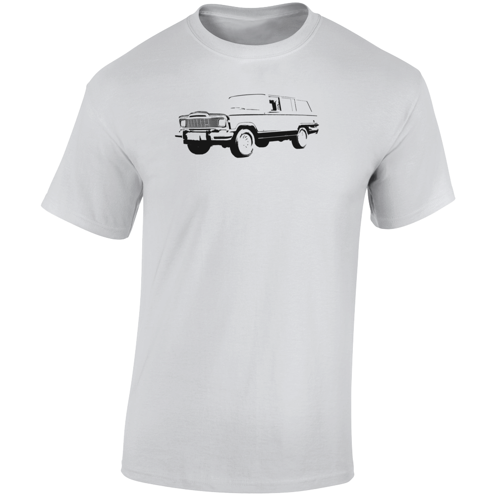 1983 Wagoneer Three Quarter Angle View Light Color T Shirt
