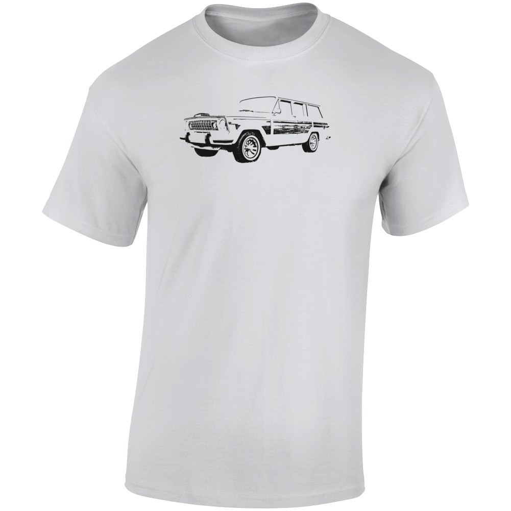 1984 Wagoneer Three Quarter Angle View Light Color T Shirt