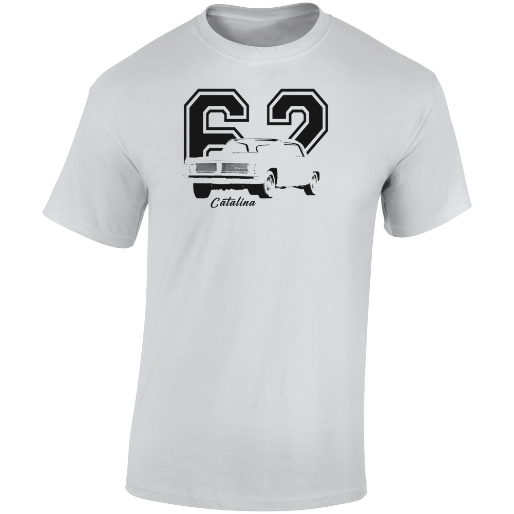 1962 Catalina Three Quarter Angle View With Year And Model Name Light Color T Shirt