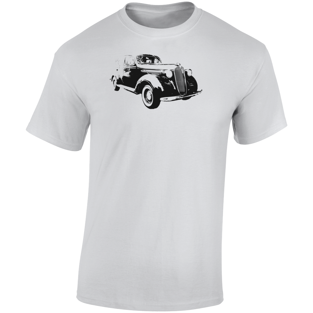 1937 4 Door Sedan Three Quarter Angle View Light Color T Shirt