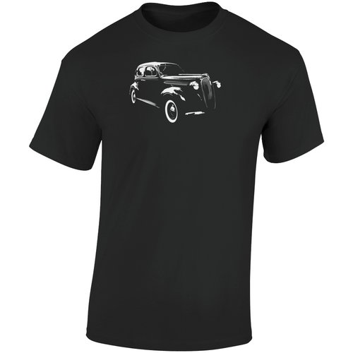 1937 4 Door Sedan Three Quarter Angle View Dark Color T Shirt