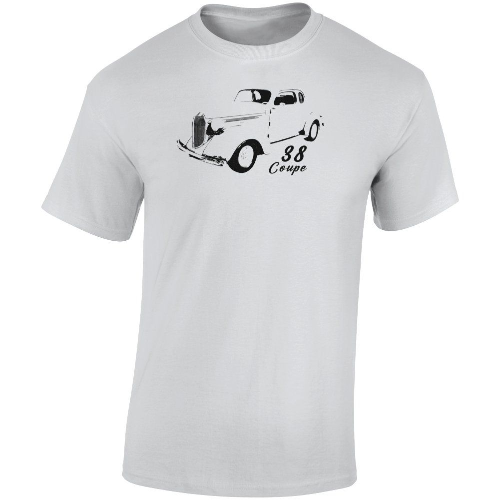 1938 Coupe Three Quarter Angle View With Model Name Light Color T Shrit T Shirt