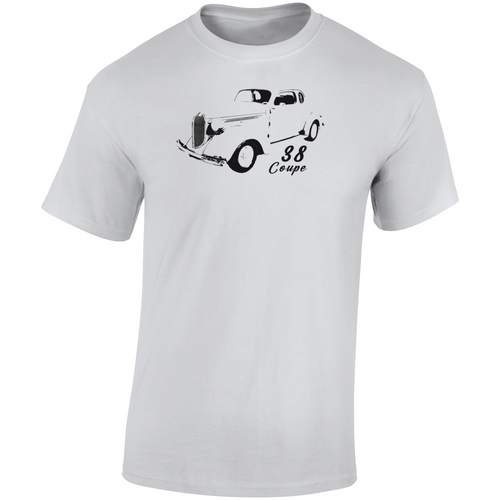 1938 Coupe Three Quarter Angle View With Model Name Light Color T Shrit T Shirt
