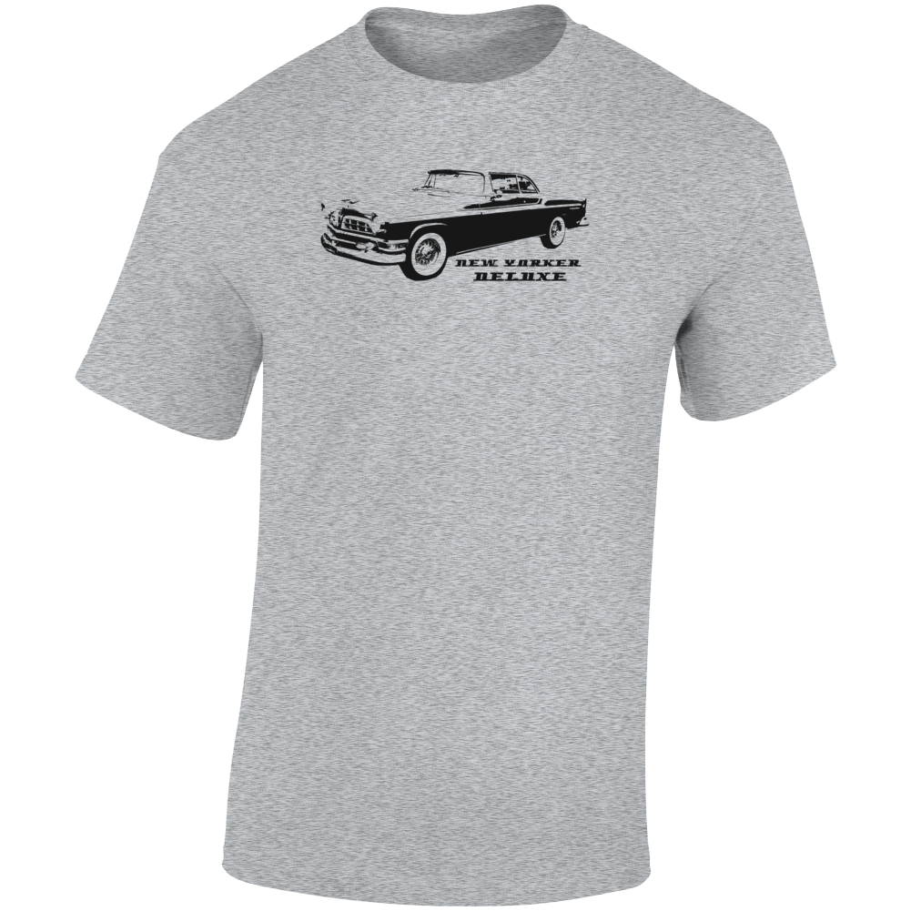 1955 New Yorker Deluxe Three Quarter Angle View With Model Name Light Color T Shirt