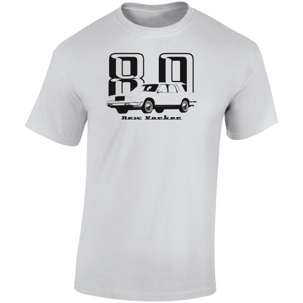 1989 New Yorker Three Quarter Angle View With Year And Model Name Light Color T Shirt