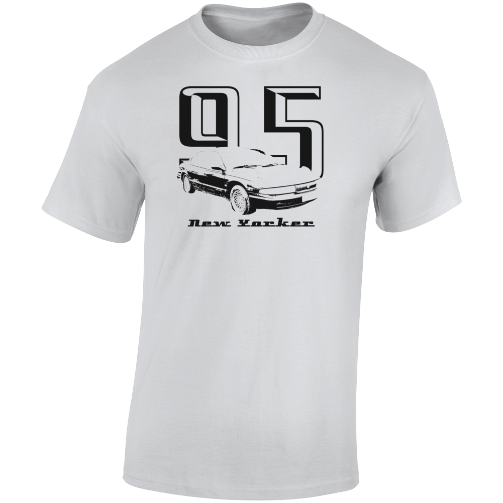 1995 New Yorker Three Quarter Angle View With Year And Model Name Light Color T Shirt